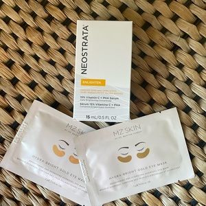 NIB Neostrata vitamin c + PHA serum and gold eye masks